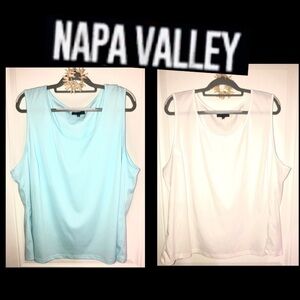 Napa Valley Sleeveless Blouses 3X both new without tags